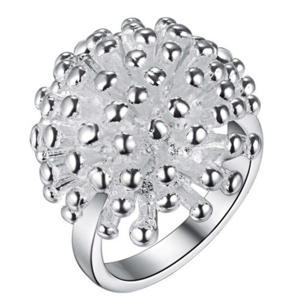 925 Silver Plated‎ Fashion Dandelion Ring NWOT